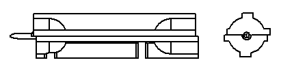 Figure 8: Drawings showing where the lancet’s plastic base is misaligned with the needle. Left side drawing shows longitudinal misalignment; right side shows lateral misalignment