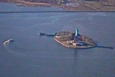 Approaching the Statue of Liberty from the Ferry