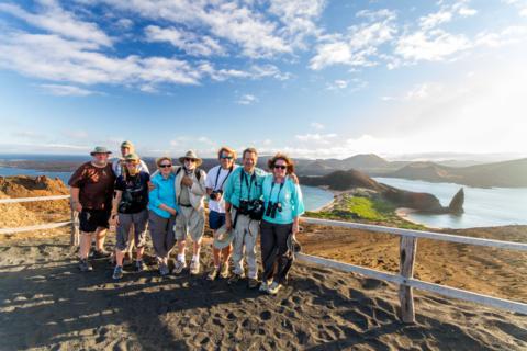 Our Tour Group Reached the Top of Bartolome Island (Photo by Kevin Loughlin, Wildside Nature Tours, Used by Permission)